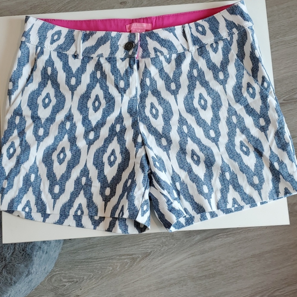 Isaac Mizrahi tailored print shorts